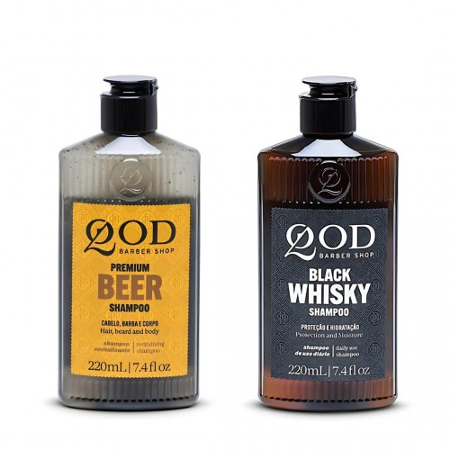 Shampoo para Cabelo E Barba QOD BARBER SHOP 220ml - Beer E Whiskey