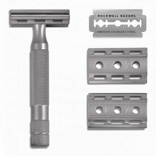 Aparelho De Barbear - Safety Razor Rockwell 6S Aço Inoxidável