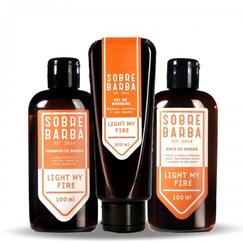 Kit Shampoo + Balm + Gel de Barbear SOBREBARBA Light My Fire Kit Shampoo + Balm + Gel de Barbear SOBREBARBA Light My Fire