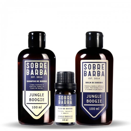 Kit Shampoo + Balm + Óleo SOBREBARBA Jungle Boogie