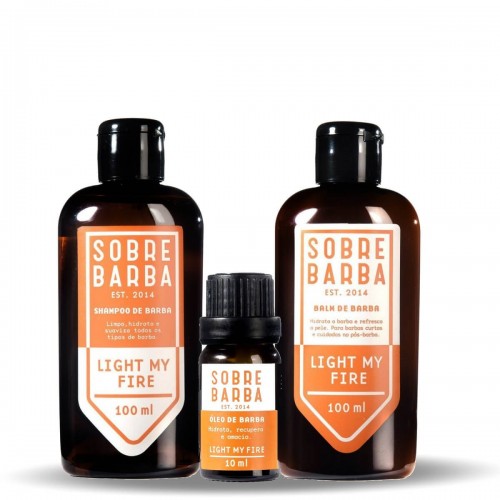 Kit Shampoo + Balm + Óleo SOBREBARBA Light My Fire