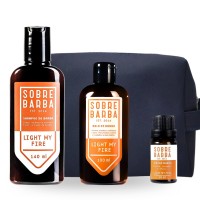 Kit Viagem para Barba + Necessaire Sobrebarba Light My Fire - Shampoo + Balm + Óleo Kit Viagem para Barba + Necessaire Sobrebarba Light My Fire - Shampoo + Balm + Óleo
