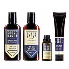 Kit para Barba - Shampoo + Balm + Óleo + Modelador Sobrebarba Jungle Boogie