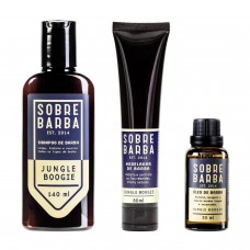 Kit Sobrebarba - Shampoo + Modelador + Óleo de Barba  Jungle Boogie