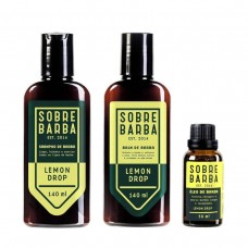 Kit Trio SOBREBARBA Shampoo + Balm + Óleo para Barba Lemon Drop