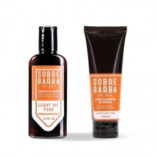 Kit SOBREBARBA Shampoo e Condicionador para Barba Light My Fire