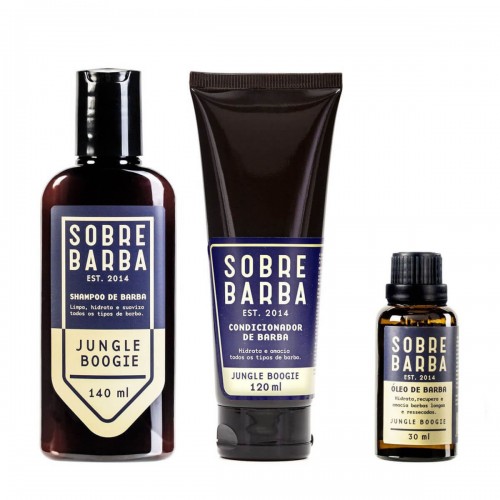 Kit Trio SOBREBARBA Shampoo + Condicionador + Óleo para Barba Jungle Boogie