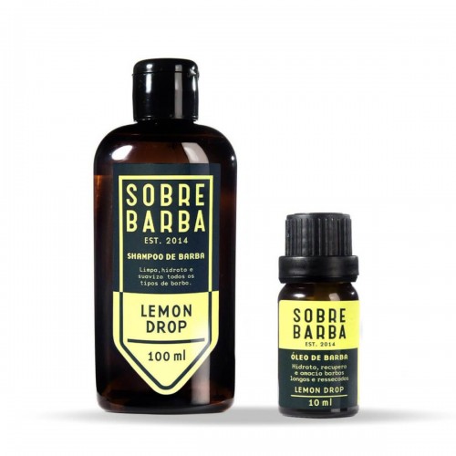 Kit Shampoo + Óleo de Barba SOBREBARBA Lemon Drop Pra Viagem