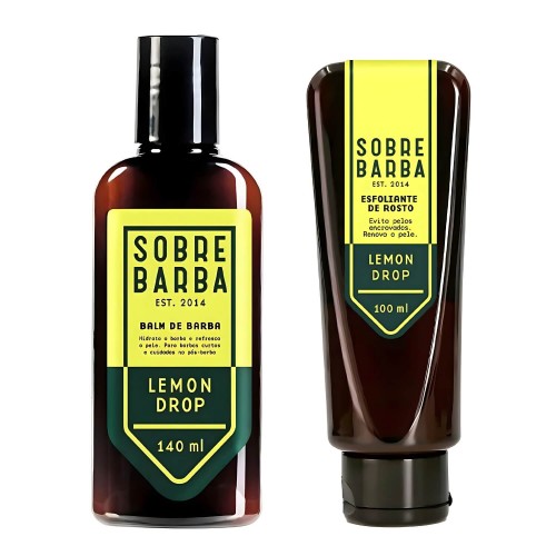 Kit Balm Para Barba + Esfoliante Sobrebarba Lemon Drop