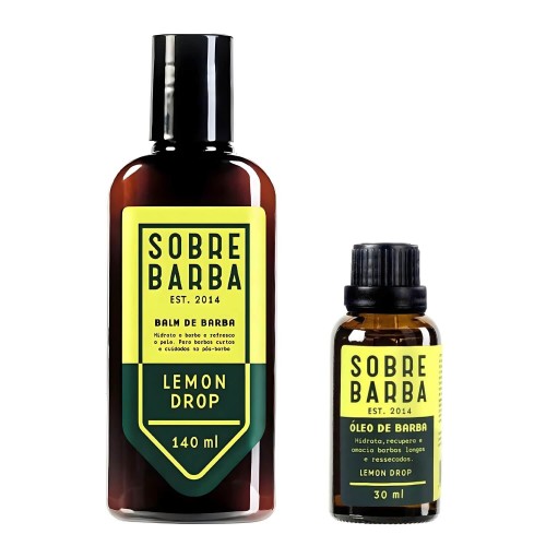 Kit para Barba - Balm + Óleo Sobrebarba Lemon Drop