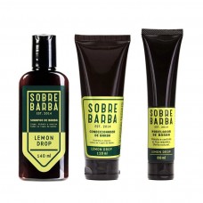 Kit para Barba SOBREBARBA Shampoo + Condicionador + Modelador Lemon Drop
