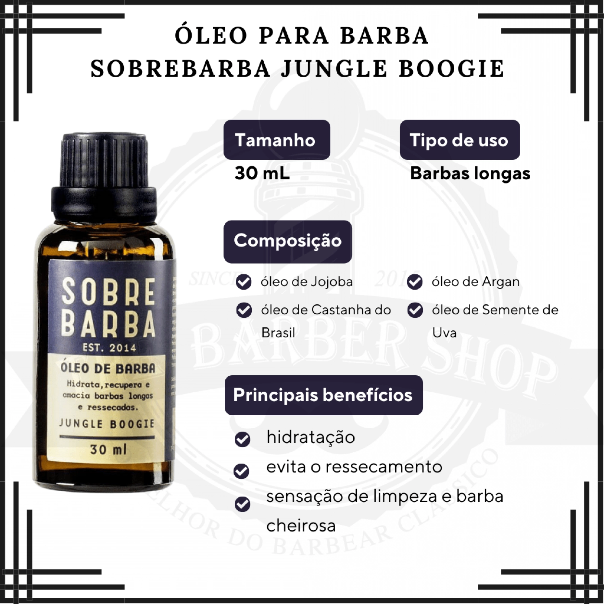 Óleo para Barba Jungle Boogie