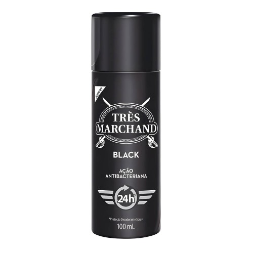 Desodorante Spray Très Marchand Masculino Black 100ml