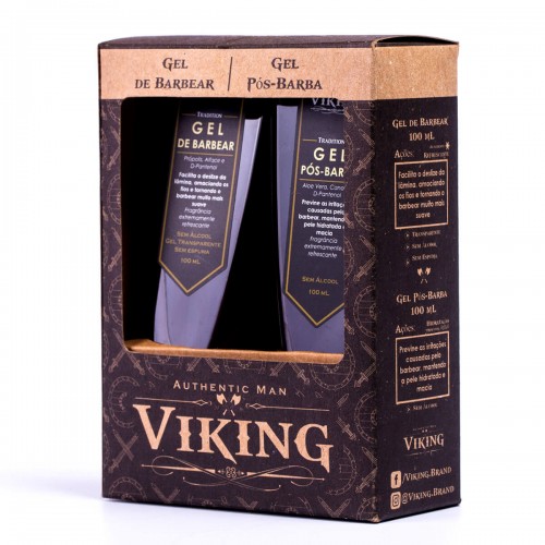 Kit Gel de Barbear e Gel Pós-Barba Viking Tradition Kit Gel de Barbear e Gel Pós-Barba Viking Tradition
