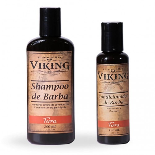 Kit Shampoo + Condicionador para Barba Viking Terra