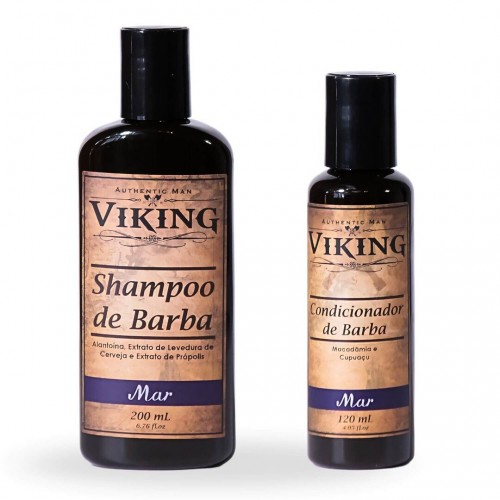 Kit Shampoo + Condicionador para Barba Viking Mar